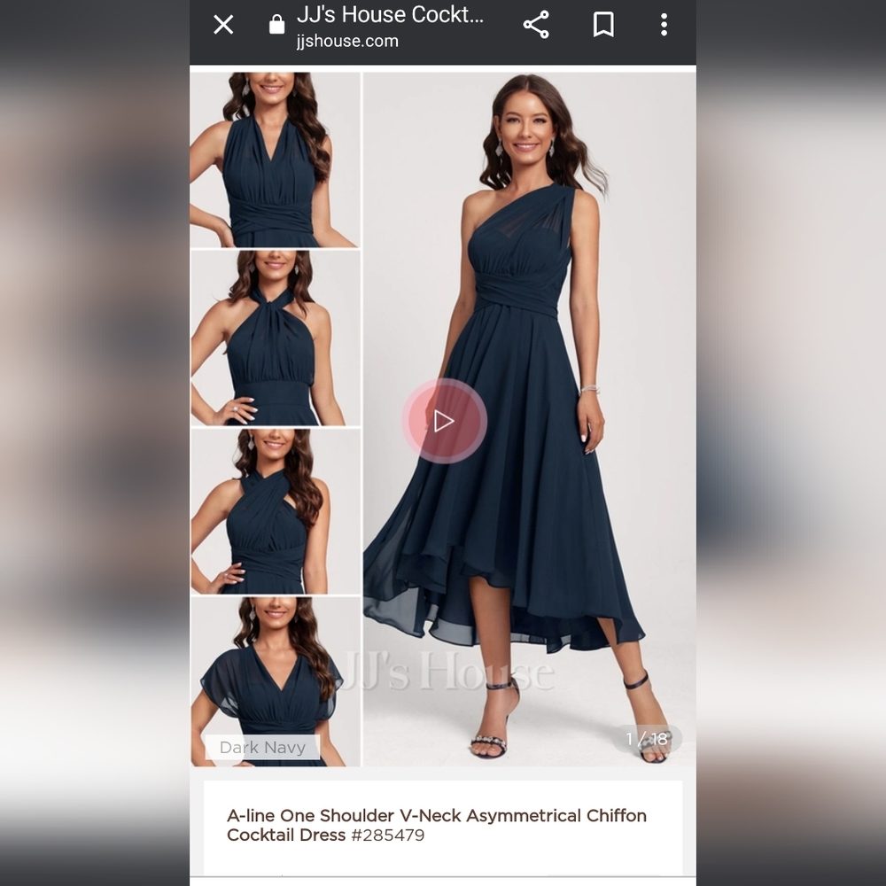 Dark navy size US 10 special event dress